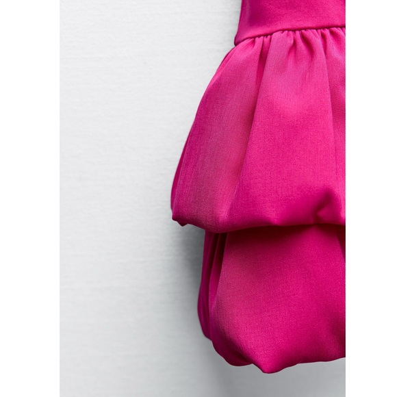 Zara VOLUMINOUS ASYMMETRIC DRESS - Picture 9 of 9